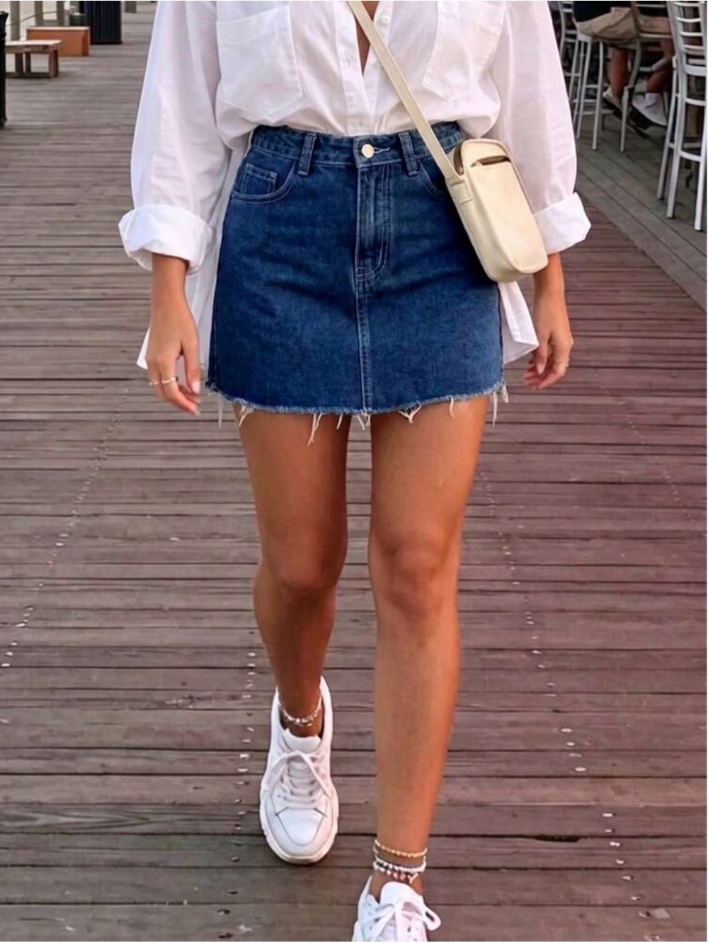 Zara Dark Blue Denim Mini Skirt